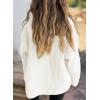imageSHEWIN Womens Open Front Sweater Cardigan Casual Long Sleeve Knit Lightweight Outwear CoatWhite
