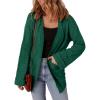 imageSHEWIN Womens Open Front Lightweight Cardigan Casual Long Sleeve Knit Loose Sweaters OutwearBlackish Green