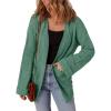 imageSHEWIN Womens Open Front Lightweight Cardigan Casual Long Sleeve Knit Loose Sweaters OutwearMist Green