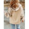 imageSHEWIN Jackets for Women Casual Long Sleeve Drawstring Fuzzy Sherpa Hooded Zip Up Jacket Coats With PocketsApricot