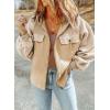 imageSHEWIN Jackets for Women Casual Long Sleeve Drawstring Fuzzy Sherpa Hooded Zip Up Jacket Coats With PocketsApricot