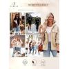 imageSHEWIN Jackets for Women Casual Long Sleeve Drawstring Fuzzy Sherpa Hooded Zip Up Jacket Coats With PocketsApricot