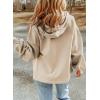 imageSHEWIN Jackets for Women Casual Long Sleeve Drawstring Fuzzy Sherpa Hooded Zip Up Jacket Coats With PocketsBeige
