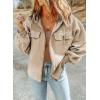 imageSHEWIN Jackets for Women Casual Long Sleeve Drawstring Fuzzy Sherpa Hooded Zip Up Jacket Coats With PocketsBeige
