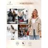 imageSHEWIN Jackets for Women Casual Long Sleeve Drawstring Fuzzy Sherpa Hooded Zip Up Jacket Coats With PocketsBeige
