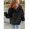imageSHEWIN Jackets for Women Casual Long Sleeve Drawstring Fuzzy Sherpa Hooded Zip Up Jacket Coats With PocketsBlack