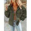 imageSHEWIN Jackets for Women Casual Long Sleeve Drawstring Fuzzy Sherpa Hooded Zip Up Jacket Coats With PocketsGreen