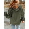 imageSHEWIN Jackets for Women Casual Long Sleeve Drawstring Fuzzy Sherpa Hooded Zip Up Jacket Coats With PocketsGreen