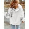 imageSHEWIN Jackets for Women Casual Long Sleeve Drawstring Fuzzy Sherpa Hooded Zip Up Jacket Coats With PocketsWhite