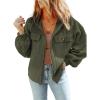imageSHEWIN Jackets for Women Casual Long Sleeve Drawstring Fuzzy Sherpa Hooded Zip Up Jacket Coats With PocketsGreen