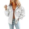 imageSHEWIN Jackets for Women Casual Long Sleeve Drawstring Fuzzy Sherpa Hooded Zip Up Jacket Coats With PocketsWhite