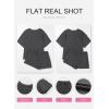 imageSHEWIN Two 2 Piece Sets for Women Short Sleeve Shirts High Waisted Shorts with Pockets Pajamas Lounge Matching SetBlack