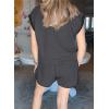 imageSHEWIN Womens 2 Piece Lounge Sets Casual Cap Sleeve Pullover Tops and Drawstring Shorts Tracksuit SetsDark Grey