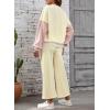 imageSHEWIN Womens 2 Piece Lounge Sets For Women Casual Long Sleeve Tops and Wide Leg Pants Matching SetApricot
