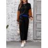 imageSHEWIN Womens 2 Piece Lounge Sets For Women Casual Long Sleeve Tops and Wide Leg Pants Matching SetBlack