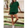 imageSHEWIN Womens 2 Piece Lounge Sets Oversized Crewneck Short Sleeve Shirts Drawstring Shorts Pajama SetsGreen