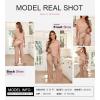 imageSHEWIN Womens Pajama Sets Long Sleeve 2 Piece Lounge Sets Ribbed Knit Sweater SleepwearApricot