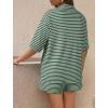 imageSHEWIN Womens Pajama Sets Short Sleeve 2 Piece Lounge Sets For Women Knit Sweater SleepwearBlackish Green