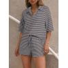 imageSHEWIN Womens Pajama Sets Short Sleeve 2 Piece Lounge Sets For Women Knit Sweater SleepwearLight Grey