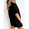 imageSHEWIN Womens Pajama Sets Waffle Knit Lounge Set 2 Piece Outfits Loungewear Sweatsuit with PocketsB Black