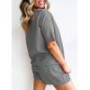 imageSHEWIN Womens Pajama Sets Waffle Knit Lounge Set 2 Piece Outfits Loungewear Sweatsuit with PocketsB Grey