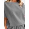 imageSHEWIN Womens Pajama Sets Waffle Knit Lounge Set 2 Piece Outfits Loungewear Sweatsuit with PocketsB Grey
