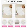 imageSHEWIN Womens Pajama Sets Waffle Knit Lounge Set 2 Piece Outfits Loungewear Sweatsuit with PocketsB White