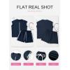 imageSHEWIN Womens Two Piece Lounge Sets Casual Short Sleeve Pullover Tops Matching Drawstring Shorts Cozy Pajamas SetDark Blue