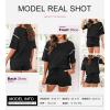 imageSHEWIN Womens Two Piece Outfits Casual Short Sleeve Knit Pullover Tops Matching Shorts Tracksuit Lounge SetsBlack