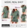 imageSHEWIN Womens Two Piece Outfits Casual Short Sleeve Knit Pullover Tops Matching Shorts Tracksuit Lounge SetsDark Green