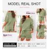 imageSHEWIN Womens Two Piece Outfits Casual Short Sleeve Knit Pullover Tops Matching Shorts Tracksuit Lounge SetsLight Green