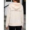imageSHEWIN Hoodies For Women Causal Oversized Sweatshirt Loose Long Sleeve Tops Fall Fashion 2024Apricot