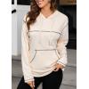 imageSHEWIN Hoodies For Women Causal Oversized Sweatshirt Loose Long Sleeve Tops Fall Fashion 2024Apricot