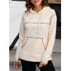 imageSHEWIN Hoodies For Women Causal Oversized Sweatshirt Loose Long Sleeve Tops Fall Fashion 2024Apricot
