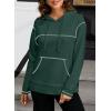 imageSHEWIN Hoodies For Women Causal Oversized Sweatshirt Loose Long Sleeve Tops Fall Fashion 2024Blackish Green