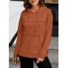 imageSHEWIN Hoodies For Women Causal Oversized Sweatshirt Loose Long Sleeve Tops Fall Fashion 2024Clay