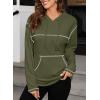 imageSHEWIN Hoodies For Women Causal Oversized Sweatshirt Loose Long Sleeve Tops Fall Fashion 2024Moss Green