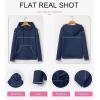 imageSHEWIN Hoodies For Women Causal Oversized Sweatshirt Loose Long Sleeve Tops Fall Fashion 2024Navy Blue