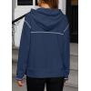 imageSHEWIN Hoodies For Women Causal Oversized Sweatshirt Loose Long Sleeve Tops Fall Fashion 2024Navy Blue