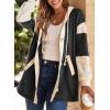 imageSHEWIN Oversized Sweatshirt For Women Casual Long Sleeve Button Down Hoodies Womens Fall Fashion 2024Black