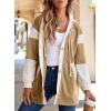 imageSHEWIN Oversized Sweatshirt For Women Casual Long Sleeve Button Down Hoodies Womens Fall Fashion 2024Light French Beige