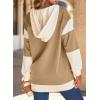 imageSHEWIN Oversized Sweatshirt For Women Casual Long Sleeve Button Down Hoodies Womens Fall Fashion 2024Light French Beige