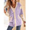 imageSHEWIN Oversized Sweatshirt For Women Casual Long Sleeve Button Down Hoodies Womens Fall Fashion 2024Orchid Petal