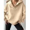 imageSHEWIN Women Casual Oversized Long Sleeve Fleece Sweatshirt Hoodies with Pockets SXXLApricot