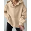 imageSHEWIN Women Casual Oversized Long Sleeve Fleece Sweatshirt Hoodies with Pockets SXXLApricot