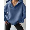 imageSHEWIN Women Casual Oversized Long Sleeve Fleece Sweatshirt Hoodies with Pockets SXXLBlue