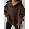 imageSHEWIN Women Casual Oversized Long Sleeve Fleece Sweatshirt Hoodies with Pockets SXXLBrown