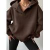 imageSHEWIN Women Casual Oversized Long Sleeve Fleece Sweatshirt Hoodies with Pockets SXXLBrown