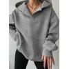 imageSHEWIN Women Casual Oversized Long Sleeve Fleece Sweatshirt Hoodies with Pockets SXXLGray