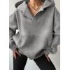 imageSHEWIN Women Casual Oversized Long Sleeve Fleece Sweatshirt Hoodies with Pockets SXXLGray